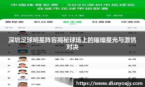 深圳足球明星阵容揭秘球场上的璀璨星光与激情对决